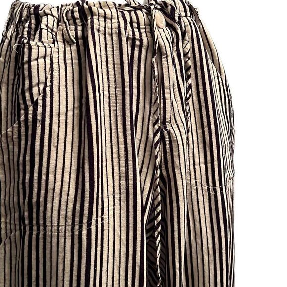 Just Living Women Drawstring Palazzo Striped Pants Button and Zip Closure Small - Picture 4 of 7
